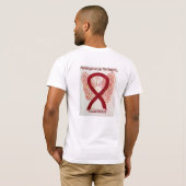 Meningokokken Meningitis Awareness Ribbon T-shirt (Achterkant volledig)