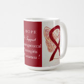 Meningokokken Meningitis Bewustheid Lint Mok (Voorkant rechts)