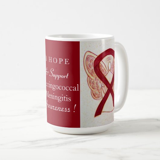 Meningokokken Meningitis Bewustheid Lint Mok (Voorkant rechts)