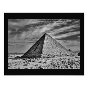 Menkaure Pyramid bij Giza Foto Afdruk