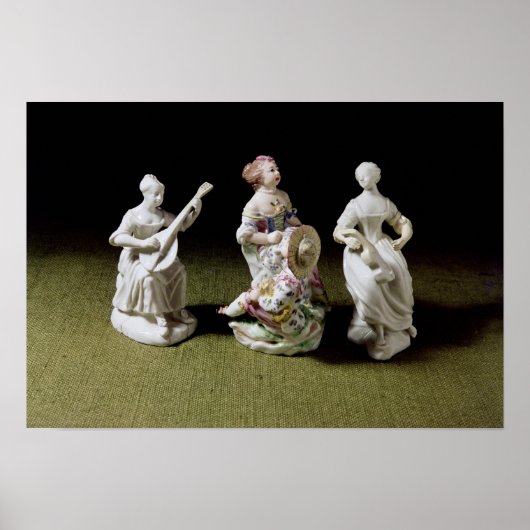 Mennecy porcelain group of a singer poster (Voorkant)