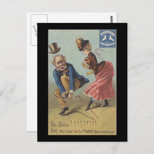 Mennen's Sure Corn Killer Ephemera Briefkaart (Voorkant / Achterkant)