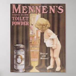 Mennen's Toilet Powder Kind in Ba Poster