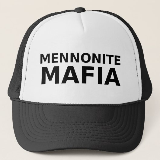 Mennoniet Mafialach Humor Trucker Pet (Voorkant)