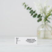 Mennonite Pride Funny Profile Card Humor Mini Visitekaartje (Staand voorkant)