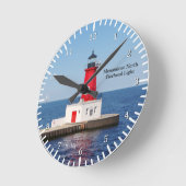 Menomine North Pierhead Light-klok Ronde Klok (Hoek)