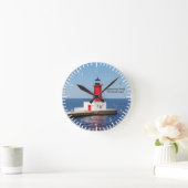 Menomine North Pierhead Light-klok Ronde Klok (Huis)