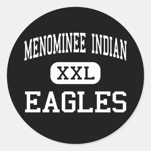 Menominee Indian - Adelaars - High - Keshena Ronde Sticker (Voorkant)