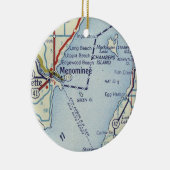 Menominee MI-kaart Keramisch Ornament (Rechts)