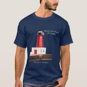 Menominee North Pier Light shirt dark (Voorkant)