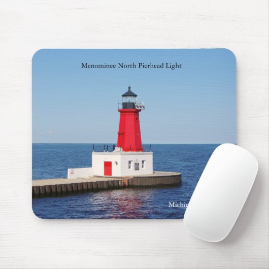 Menominee North Pierhead Light mousepad Muismat (Met muis)