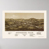 Menomonee Herfsten, WI Panorama - 1886 Poster (Voorkant)