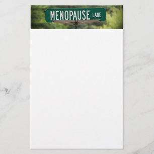 Menopass Lane Sign for a Good Laugh Briefpapier