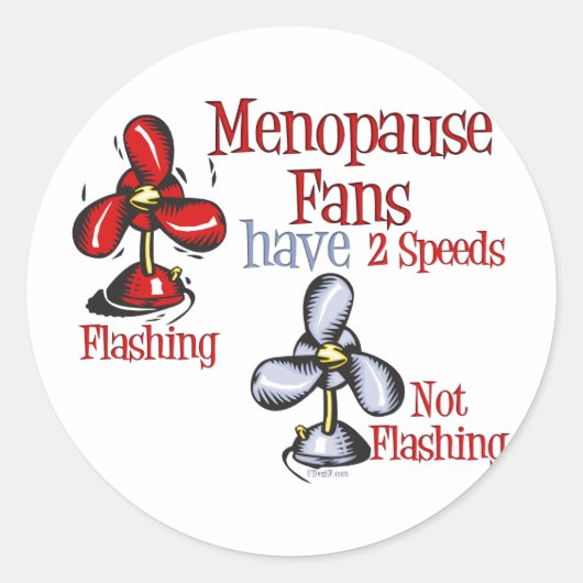 Menopaufan Ronde Sticker (Voorkant)