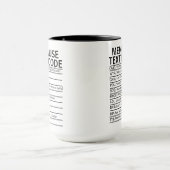 Menopause Texting Code, funny Perimenopause gift Mok (Midden)