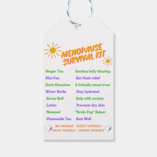 Menopauzaal cadeau-Label Cadeaulabel (Achterkant)
