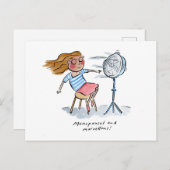 Menopauzaal en prachtig briefkaart (Voorkant / Achterkant)