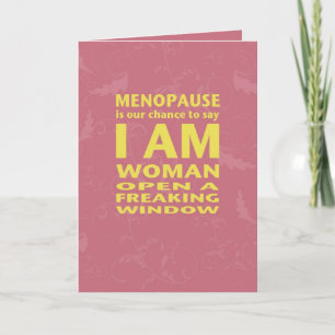 Menopauzale Birthday-kaart Kaart