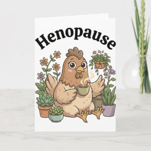 Menopauze Grappige Henopauze Bloemige Koffie Kaart