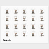 Menopauze Humor Gestrest Boze Kat Ronde Sticker (Vel)