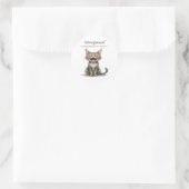 Menopauze Humor Gestrest Boze Kat Ronde Sticker (Tas)