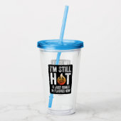 Menopauze (ik ben nog steeds warm) Acryltumbler Acryl Drinkbeker (Achterkant)