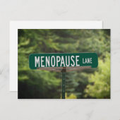 menopauze Lane Briefkaart (Voorkant / Achterkant)