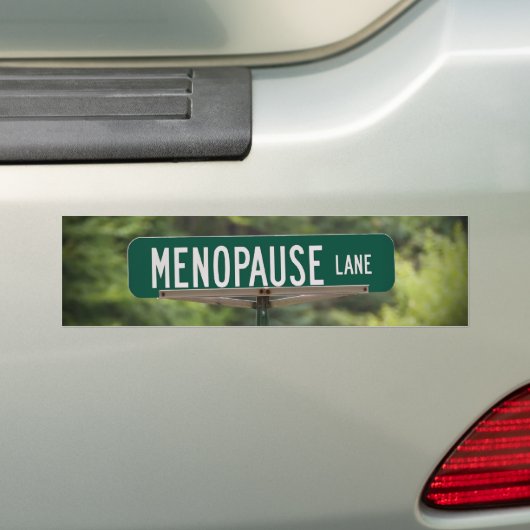 Menopauze Lane Sign for a Good Laugh Bumpersticker (Op auto)