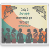 Menopauze sterkte retro ontwerp sticker (Voorkant)