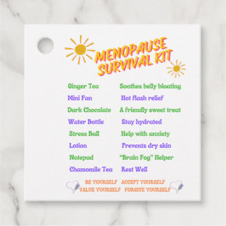 Menopauze Survival Kit Gift Label