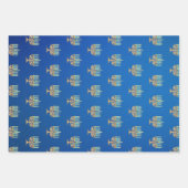 Menora op gradiënt inpakpapier vel (Voorkant)