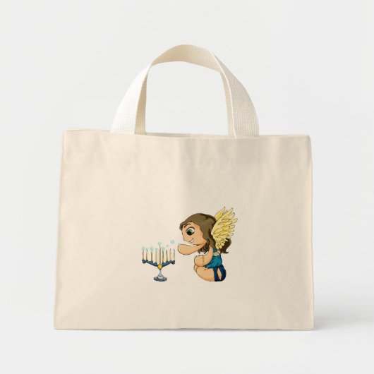 Menorah Angel Mini Tote Bag (Voorkant)