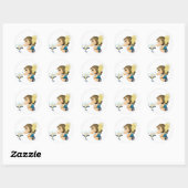 Menorah Angel Ronde Sticker (Vel)