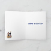 Menorah Animal Bands-Rabbits Chanoeka Kaart (Binnen)