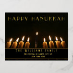 Menorah Candle Happy Hanukkah Folie Feestdagen Briefkaart<br><div class="desc">Menorah Candle Happy Hanukkah Briefkaart,  je kunt kiezen met of zonder envelop</div>
