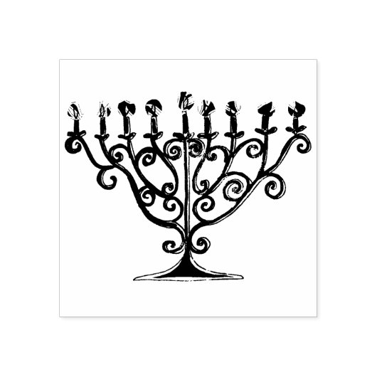 Menorah Candle Rubberstempel (Afrduk)