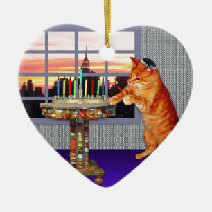 menorah cat.jpg keramisch ornament