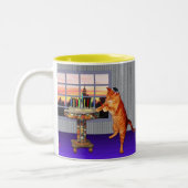 Menorah Cat Tweekleurige Koffiemok (Links)