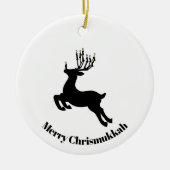 Menorah Deer Silhouette Chrismukkah Ornament (Voorkant)