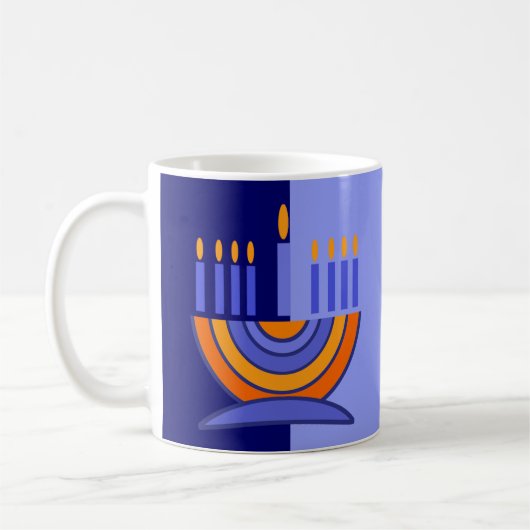 Menorah Design Hanukkah Gift Mokken (Links)