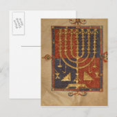 Menorah en andere vaartuigen van de tempel briefkaart (Voorkant / Achterkant)
