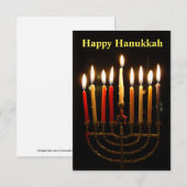 Menorah en Candles Hanukkah Fotografie-Kaart (Voorkant / Achterkant)