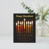 Menorah en Candles Hanukkah Lichten Briefkaart (Staand voorkant)