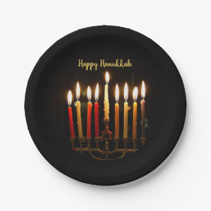 Menorah en Candles Hanukkah Lights Papieren Bordje