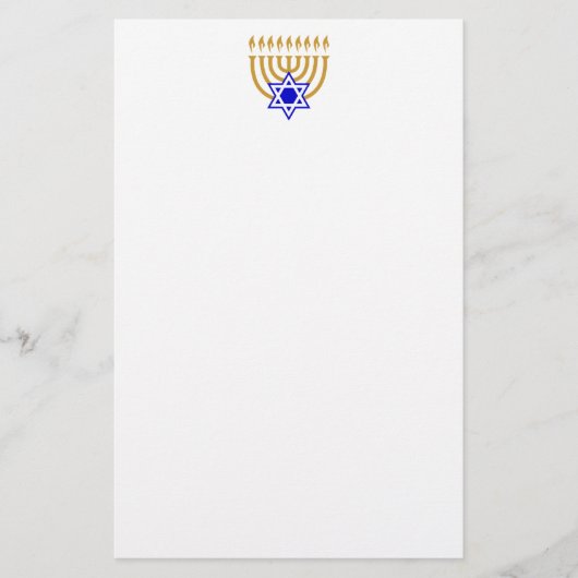 Menorah en de ster van David Briefpapier (Voorkant)