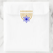 Menorah en de ster van David Vierkante Sticker (Tas)