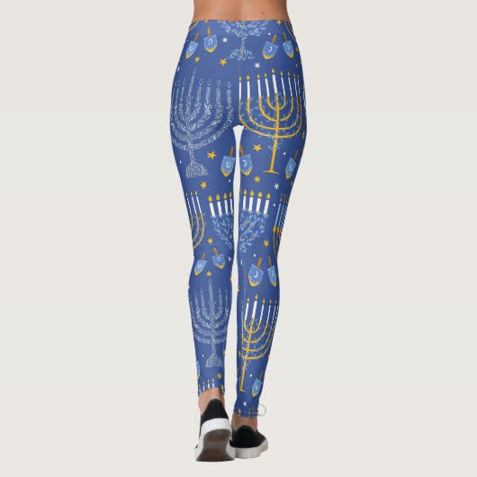 Menorah en Dreidel Leggings (Achterkant)