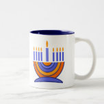 Menorah en Dreidels Hanukkah Gift Tweekleurige Koffiemok<br><div class="desc">Fijne Chanoeka. Menorah en Dreidels ontwerpen Chanoeka Gift Mokken. Bijpassende kaarten,  feestuitnodigingen en geschenken beschikbaar in de joodse Feestdagen | Chanoeka Categorie van onze winkel.</div>