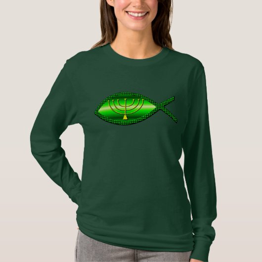 Menorah en Fish T-shirt (Voorkant)