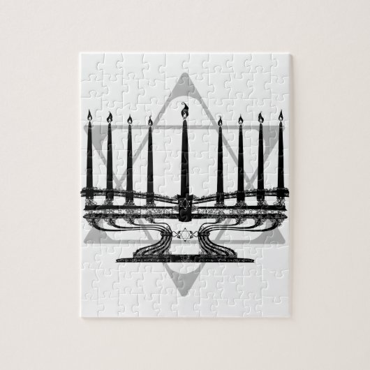 Menorah en Star Legpuzzel (Verticaal)